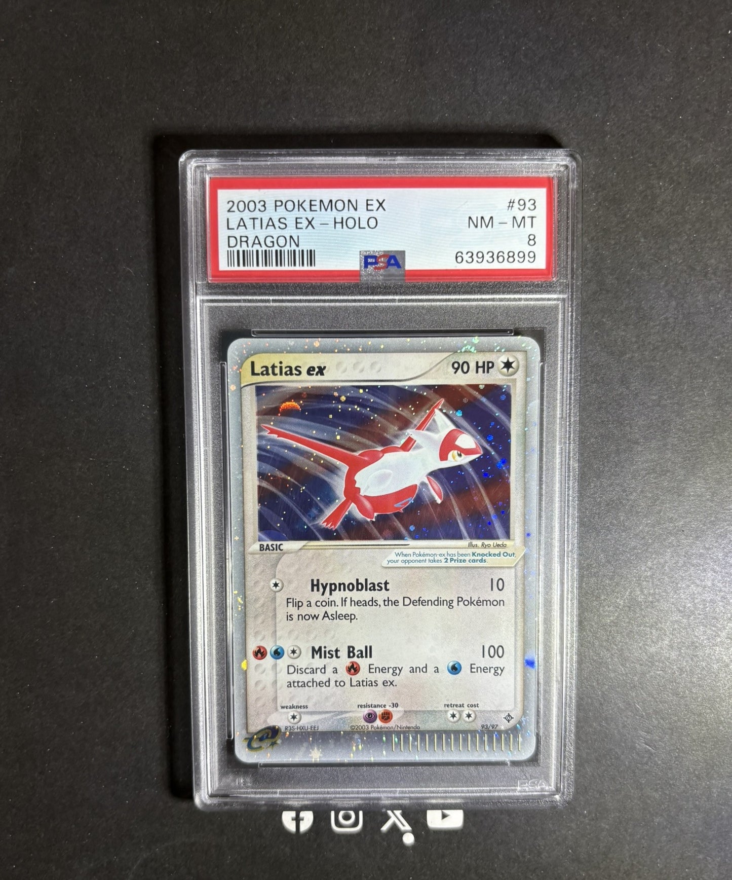 PSA 8 | 2003 POKEMON EX DRAGON #93 LATIAS EX-HOLO