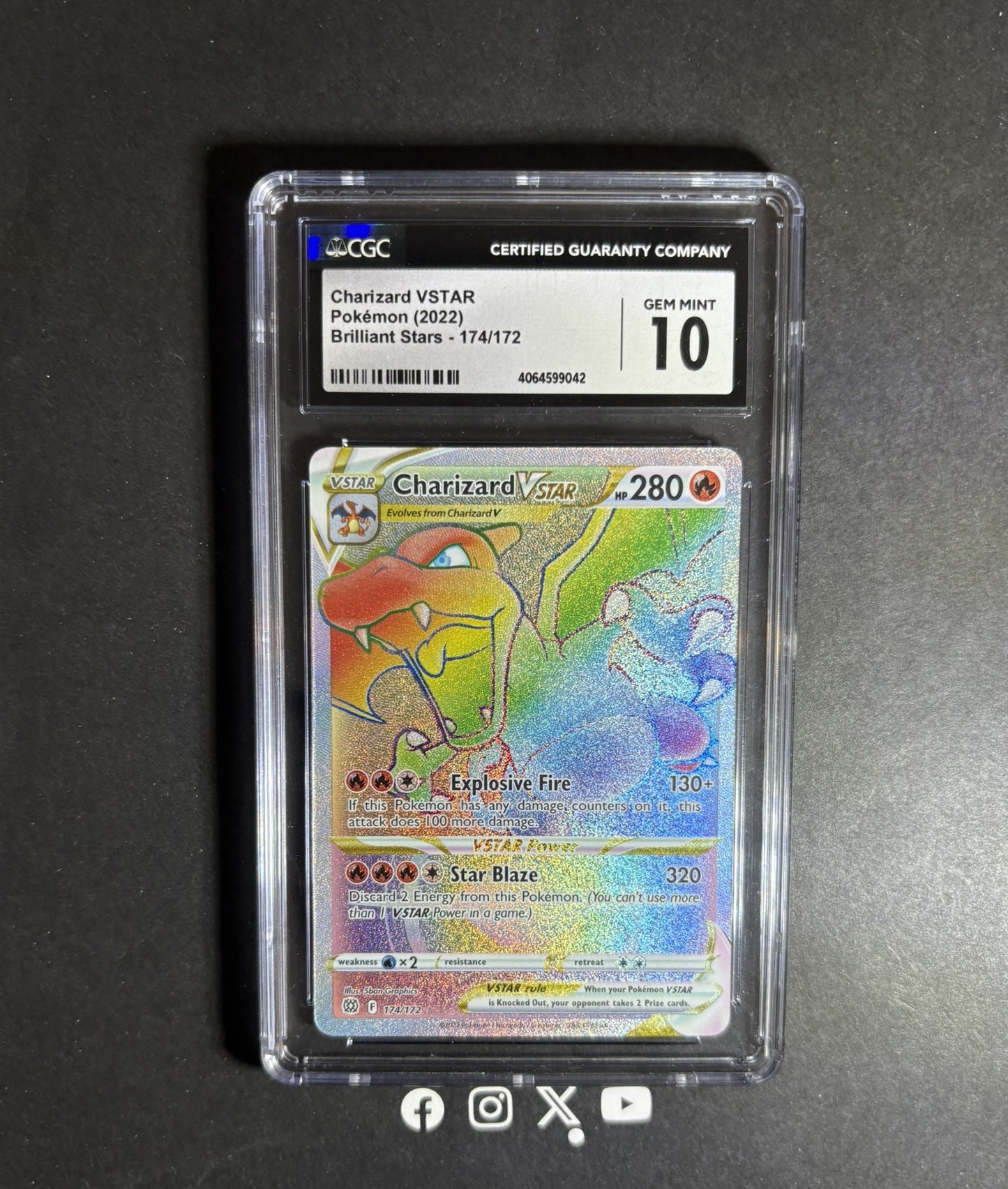 CGC 10 | Charizard VSTAR #174 Pokemon Brilliant Stars