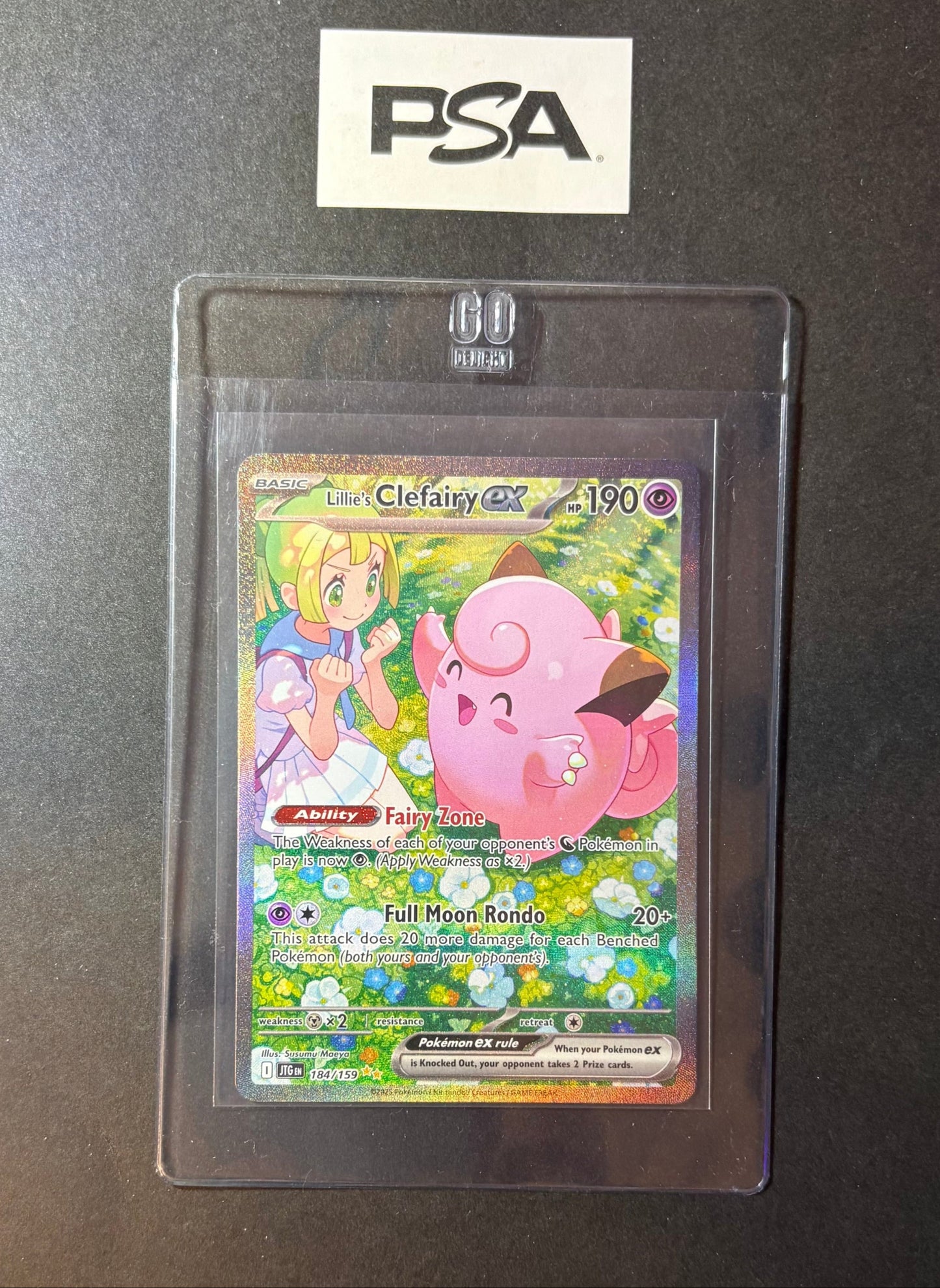 RAW CARD | Lillie's Clefairy Ex #184 Pokemon Journey Together