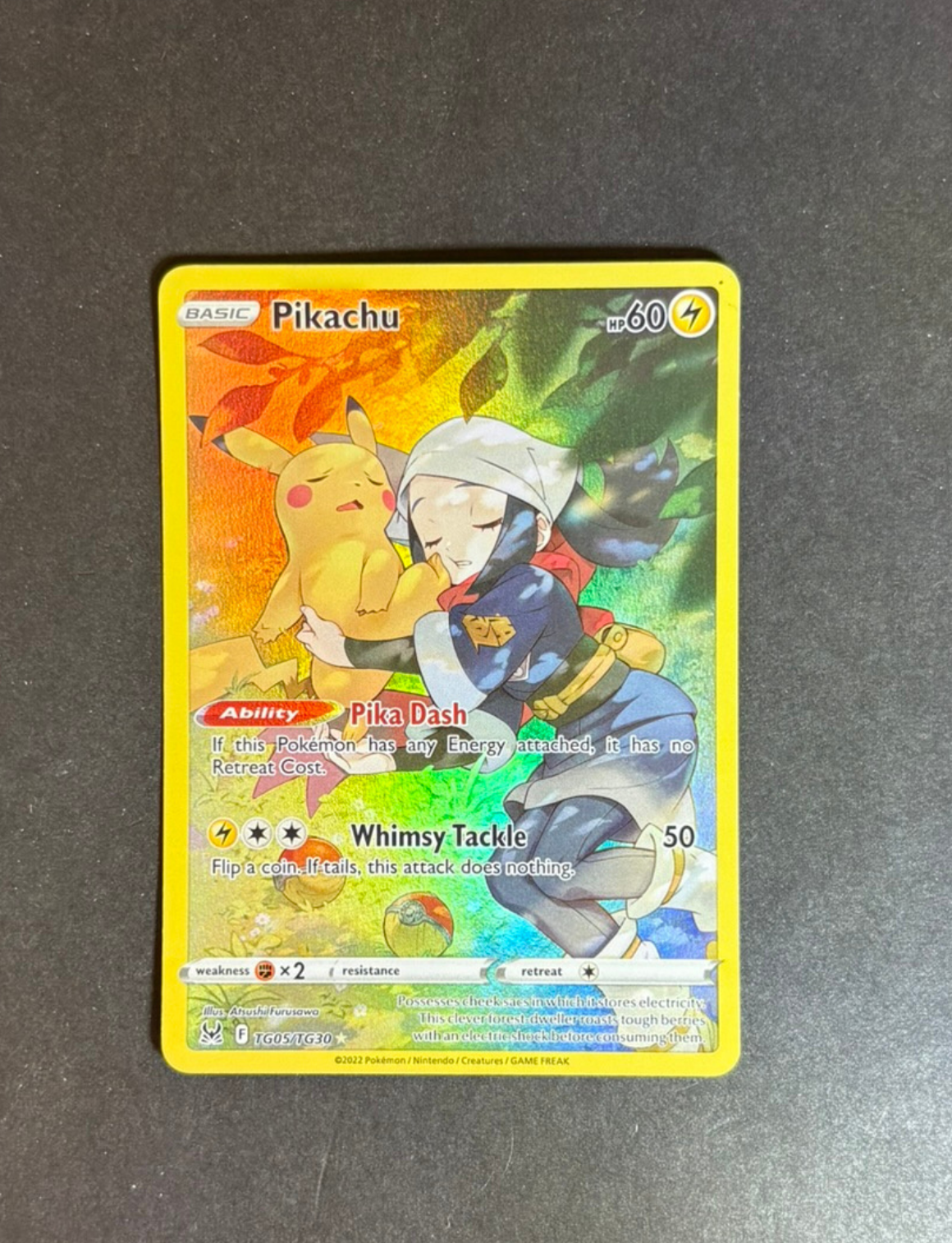 RAW CARD | Pikachu #TG05 Pokemon Lost Origin