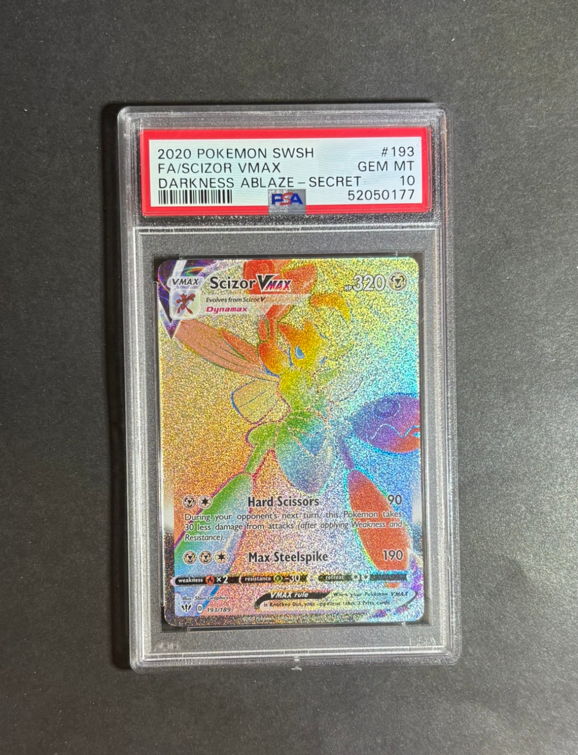 PSA 10 | Scizor VMAX #193 Pokemon Darkness Ablaze – SlabsHub