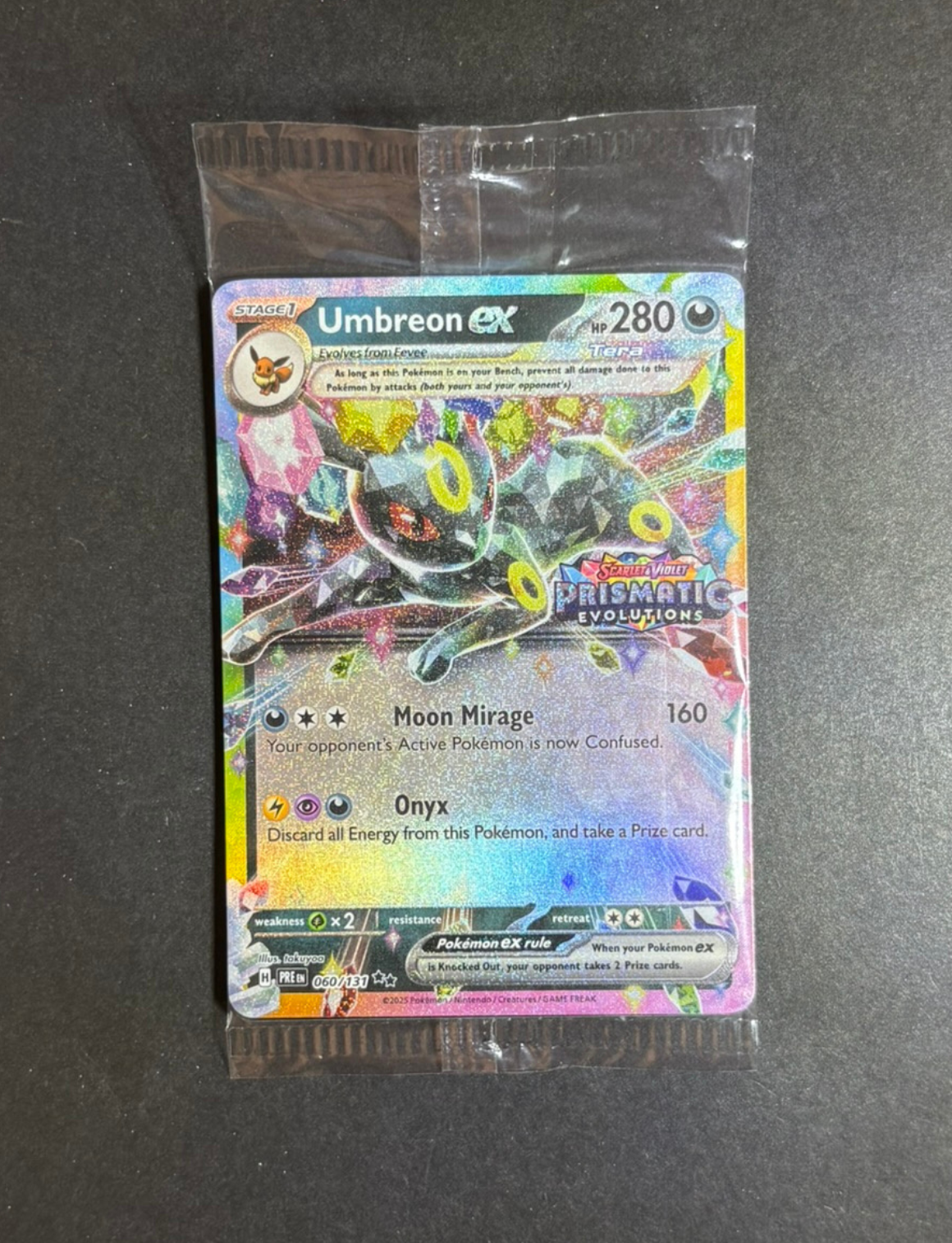umbreon pokemon card prismatic RAW CARD