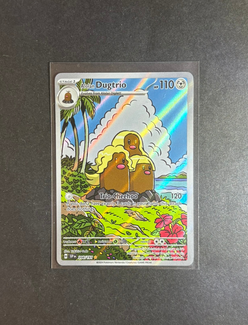 RAW CARD | Alolan Dugtrio #208 Pokemon Surging Sparks