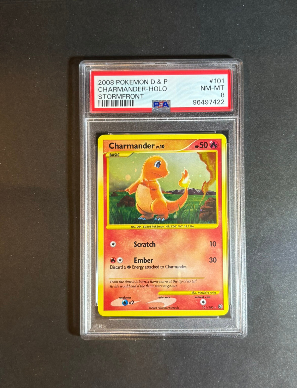 PSA 8 | Charmander #101 Pokemon Stormfront