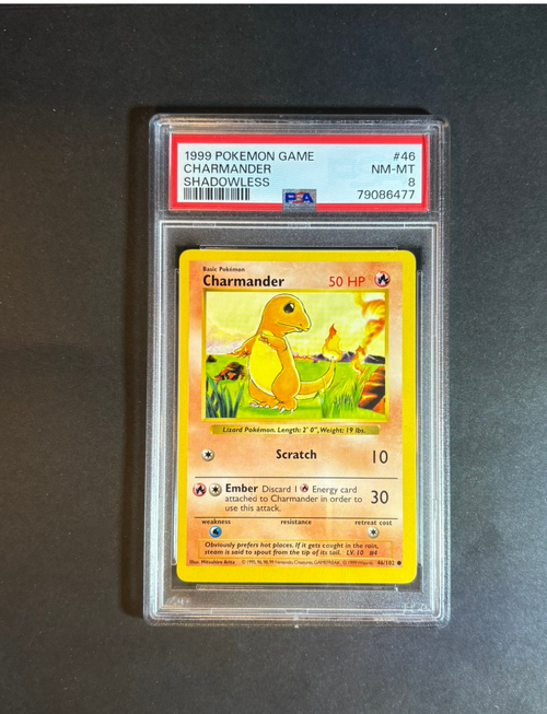 PSA 8 | Charmander [Shadowless] #46 Pokemon Base Set