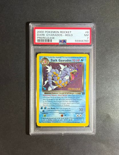 PSA 7 | 2000 Pokemon rocket | Prerelease #8 dark gyarados-holo