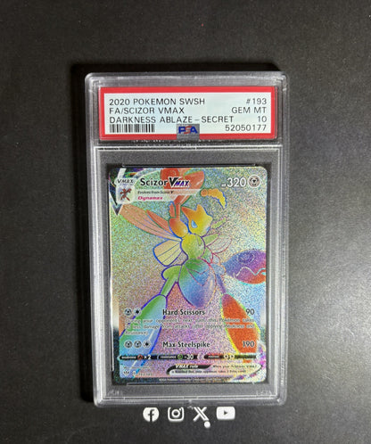 PSA 10 | Scizor VMAX #193 Pokemon Darkness Ablaze