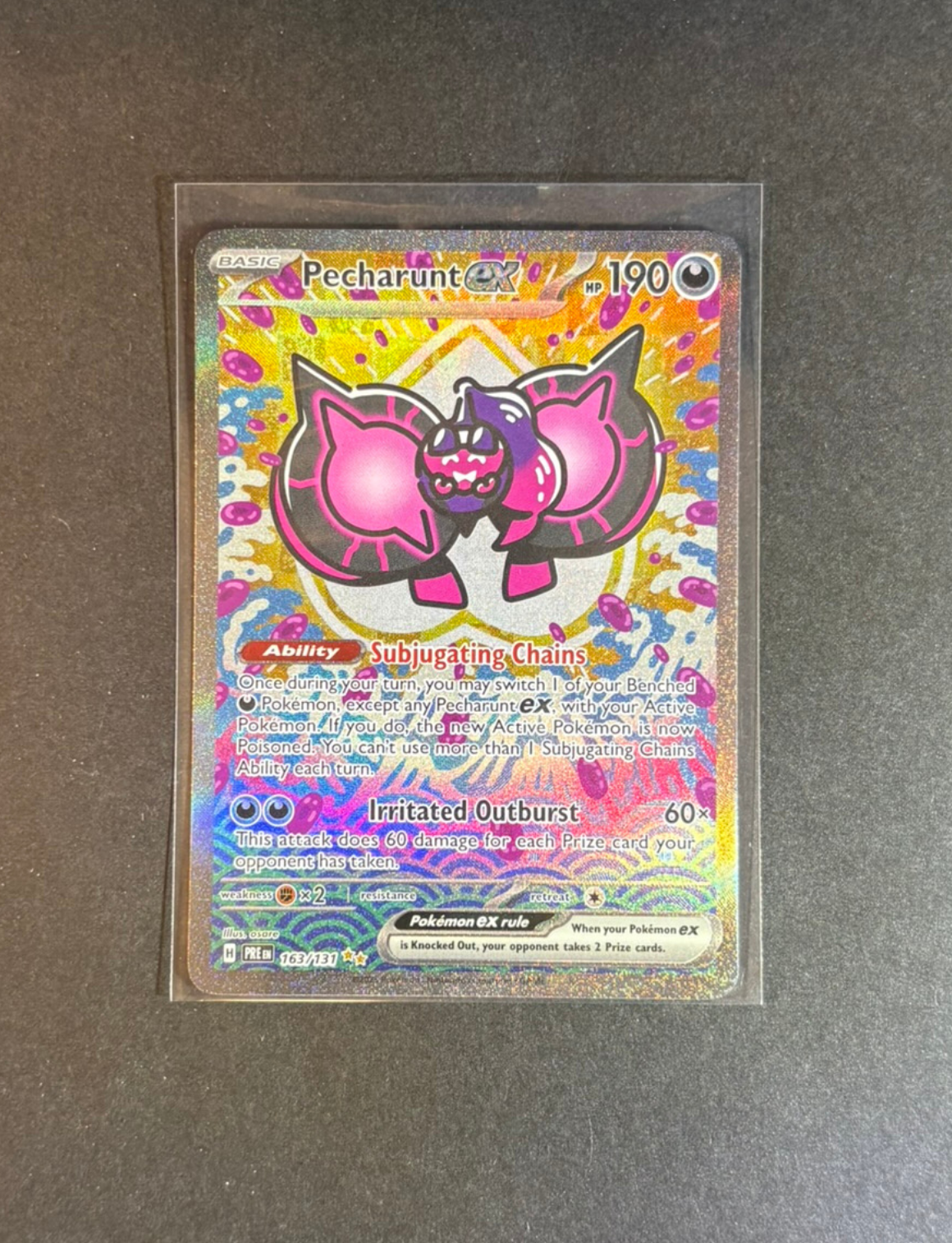 RAW CARD | Pecharunt ex 163 Special Illustration Rare 2025 Prismatic Evolutions